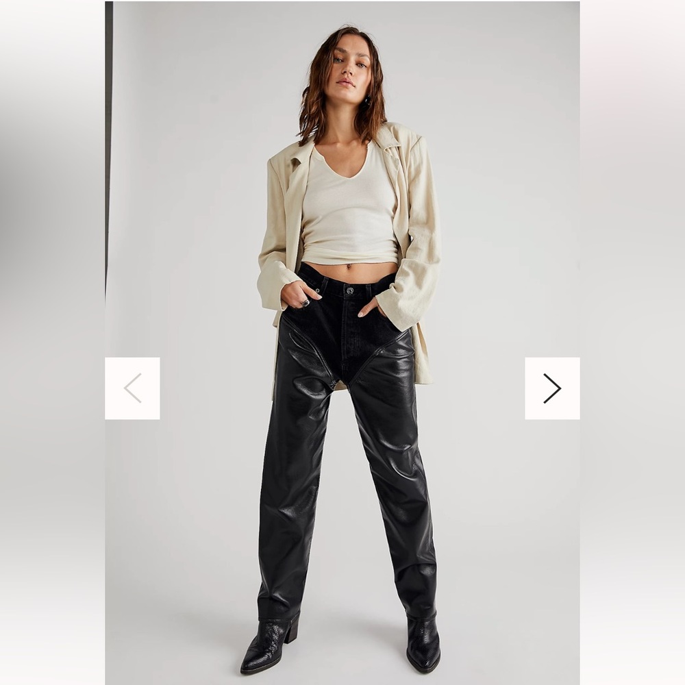 Agolde Harley Leather Jean Pants